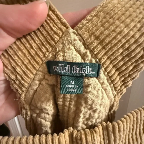 Wild Fable Yellowish Gold Corduroy Overalls - Picture 6 of 7